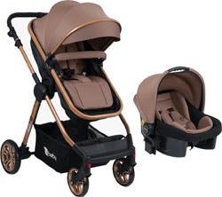 4 Baby  Cool Gold Travel Sistem Bebek Arabası Kahverengi