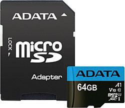 Adata  Premier AUSDX64GUICL10A1-RA1 Class 10 UHS-I V10 64 GB Hafıza kartı