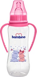 Bambino  Natural PP Kulplu 250 ml Pembe Biberon