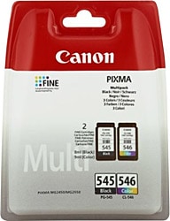 Canon  PG-545 + CL-546 Renkli + Siyah 2'li Set Kartuş