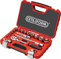 Ceta Form  C20-18PH2 18 Parça 1/2" 6 Köşe Lokma Takımı