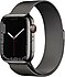 Apple  Watch Series 7 GPS + Cellular 41mm Grafit Paslanmaz Çelik Kasa ve Milano Döngüsü Kordon Akıllı Saat