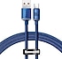 Baseus  Crystal Shine 1.2 m Mavi USB to Type-C Hızlı Şarj Kablosu