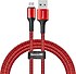 Baseus  Halo Cable Kırmızı 1 m USB to Lightning Şarj Kablosu