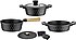 Brioni  Diamond Siyah 5 Parça Midi Tencere Seti