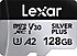 Lexar  Professional Silver Plus LMSSIPL128G Class 10 UHS-I U3 A2 V30 128 GB Micro SD Kart