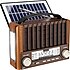 Mikado  MDR-310 Solar Panelli Klasik Ahşap Radyo