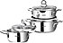 Nehir  Silver 6 Parça Çelik Mini Tencere Seti