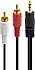 S-link  SL-857 1.5 m 2 RCA to 3.5mm Stereo Ses Kablosu