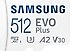 Samsung  Evo Plus MB-MC512KA Class 10 UHS-I U3 A2 V30 512 GB Micro SD Kart