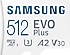 Samsung  Evo Plus MB-MC512SA Class 10 UHS-I U3 A2 V30 512 GB Micro SD Kart