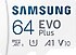 Samsung  Evo Plus MB-MC64KA Class 10 UHS-I U1 A2 V10 64 GB Micro SD Kart