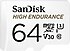 SanDisk  High Endurance SDSQQNR-064G-GN6IA Class 10 UHS-I U3 V30 64 GB Micro SD Kart