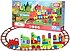 Torutoys  Play Blox 2397 Parlak Renkler 77 Parça Sayılar ve Alfabe Treni Mega Blok Seti