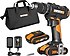 Worx  WX370.1 20 V 2 Ah Çift Akülü Darbeli Matkap