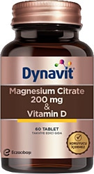 Dynavit  Magnesium Citrate 200 mg Vitamin D 60 Tablet