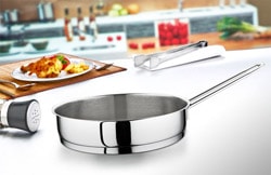 Evimsaray  Luna 24 cm Kısa Çelik Tava