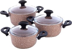 Falez  Creamy 6 Parça Midi Döküm Tencere Seti