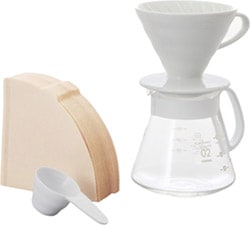 Hario  V60 Seramik Beyaz Kahve Demleme Seti