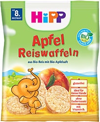Hipp  Organik Pirinçli Elmalı Bebek Gofreti 30 gr