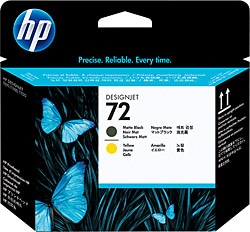 HP  72 C9384AE Siyah ve Sarı Baskı Kafası