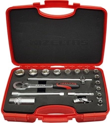 İzeltaş  1110 3/8" Altı Köşe 19'lu Lokma Takımı