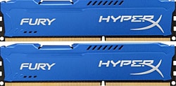 Kingston  HyperX Fury Blue 8 GB(2x4GB) 1600 MHz DDR3 CL10 HX316C10FK2/8 Ram