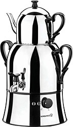 Korkmaz  A338 Nosta Siyah 2000 W Çelik Demlikli Semaver