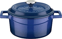 Lava  Trendy Yuvarlak Mavi 16 cm Derin Döküm Tencere