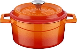 Lava  Trendy Yuvarlak Turuncu 16 cm Derin Döküm Tencere