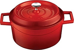 Lava  Trendy Yuvarlak Kırmızı 24 cm Derin Döküm Tencere