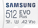Samsung Evo Plus MB-MC512KA/TR Class 10 UHS-I U3 A2 V30 512 GB Micro SD Kart