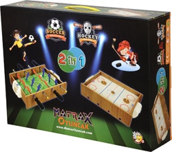 Matrax Oyuncak  2'si 1 Arada Ahşap Hokey ve Masa Maçı Oyunu