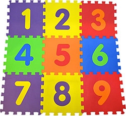 Matrax Oyuncak  Rakamlar 7 mm 33X33 cm Eva Puzzle Oyun Matı