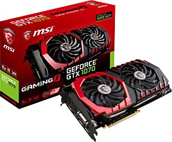 MSI  GTX 1070 GAMING X 8G 256 Bit GDDR5 8 GB Ekran Kartı