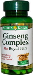 Nature's Bounty  Ginseng Complex Plus Royal Jelly 75 Kapsül
