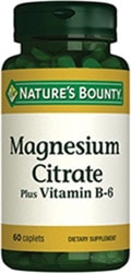 Nature's Bounty  Magnesium Citrate Plus with Vitamin B6 60 Kapsül