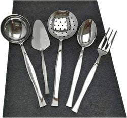 Nehir  Zarif Sade 5 Parça Çelik Servis Seti