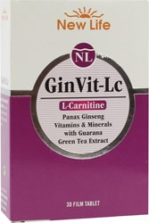 New Life  Ginvit LC L-Carnitine 30 Tablet