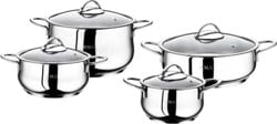 OMS  1023 Yummy 8 Parça Çelik Tencere Seti