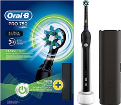 Oral-B  Pro 750 Power Siyah Şarjlı Diş Fırçası