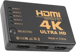 S-link  SL-HSW4K55 HDMI 5 to 1 Switch 4K x 2K LR + Adaptör