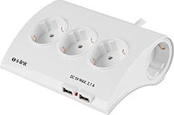S-link  SPG9-5-15 Anahtarlı 2 USB'li 5'li Masaüstü Akım Korumalı Priz