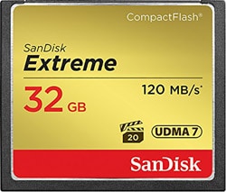 SanDisk  Extreme Compact Flash UDMA 7 SDCFXSB-032G-G46 32 GB Hafıza Kartı
