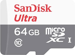 SanDisk  Ultra SDSQUNR-064G-GN3MN Class 10 UHS-I 64 GB Micro SD Kart