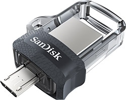 SanDisk  Ultra Dual Drive m3.0 SDDD3-128G-G46 128 GB Flash Bellek