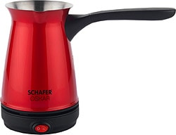 Schafer  Oskar Kırmızı Çelik Elektrikli Cezve