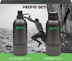 Slazenger  Active Sport Yeşil EDT 125 ml + Deo Sprey 150 ml Erkek Parfüm Seti
