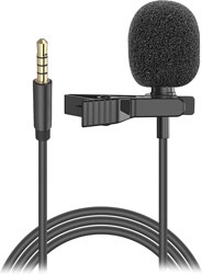 Snopy  SN-M20 Siyah Akıllı Telefon ve Youtuber Metal Mandallı Yaka Mikrofonu