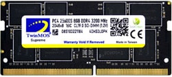 Twinmos  8 GB 3200 MHz DDR4 CL19 SODIMM MDD48GB3200N Ram